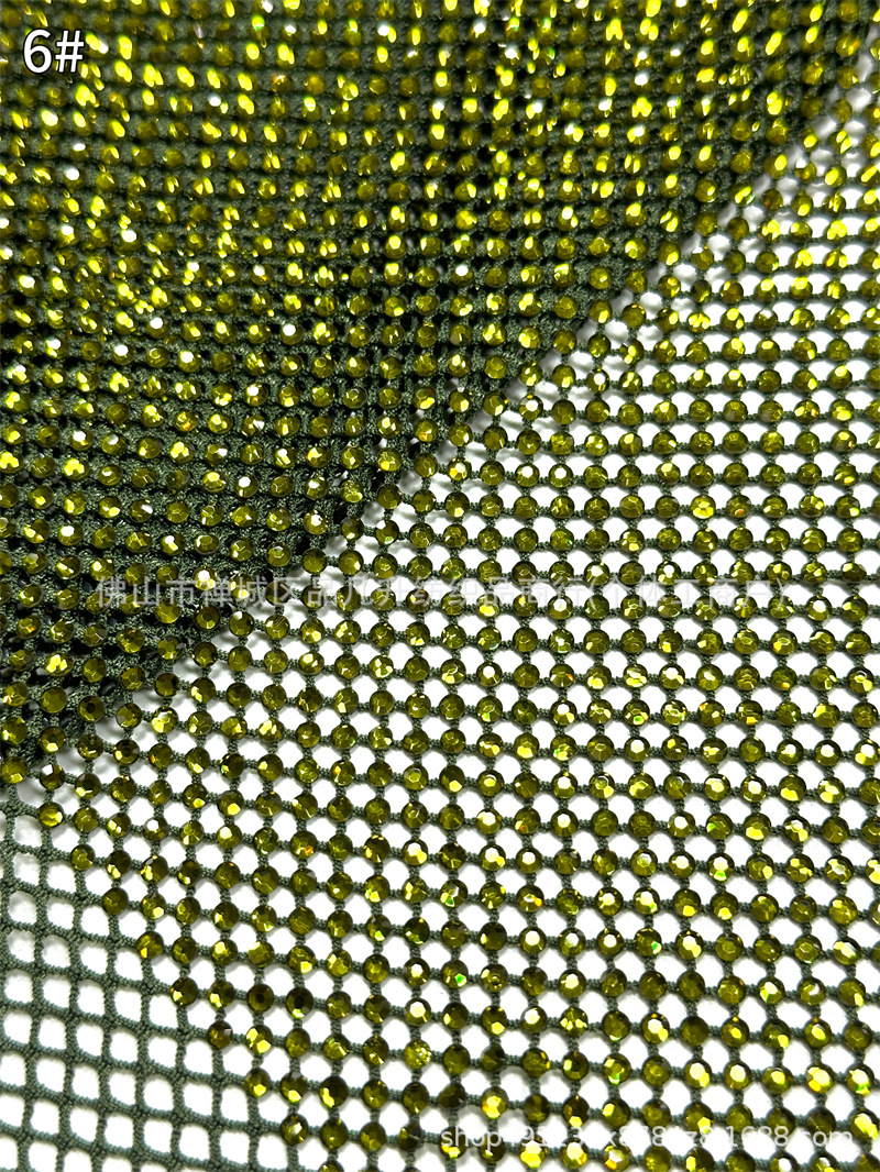 Fábrica de nuevos productos al por mayor Zhongshan 10 imitación de vidrio de diamond tela tela de vestido de baile