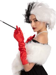 Black and White Witch Kyara Costume Wig Gloves Cigar Set 101 Loyal Dog Astra Stella Role-Playing