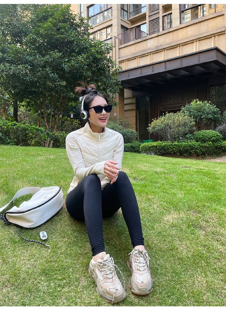 ChicShe Sports Yoga Down Jacket Women Skiing Running Hiking Autumn Winter Lightweight Fitness Inner Layer Windproof Warm Coat_voghion.com