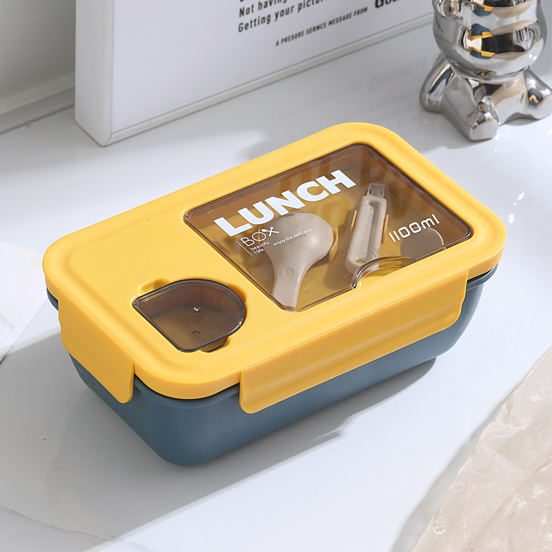 Juego de loncheras portátiles para estudiantes de paja de trigo de estilo japonés