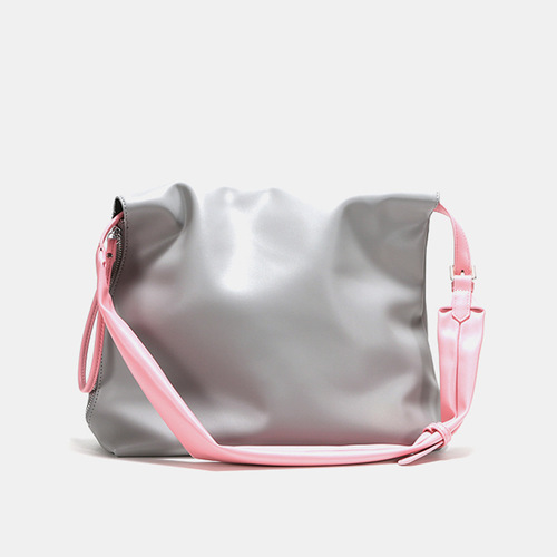 2024 New Lazy Style Soft Leather Patchwork Shoulder Bag, Uncommon Crossbody Tote Bag with High-Quality Texture, Underarm Bag