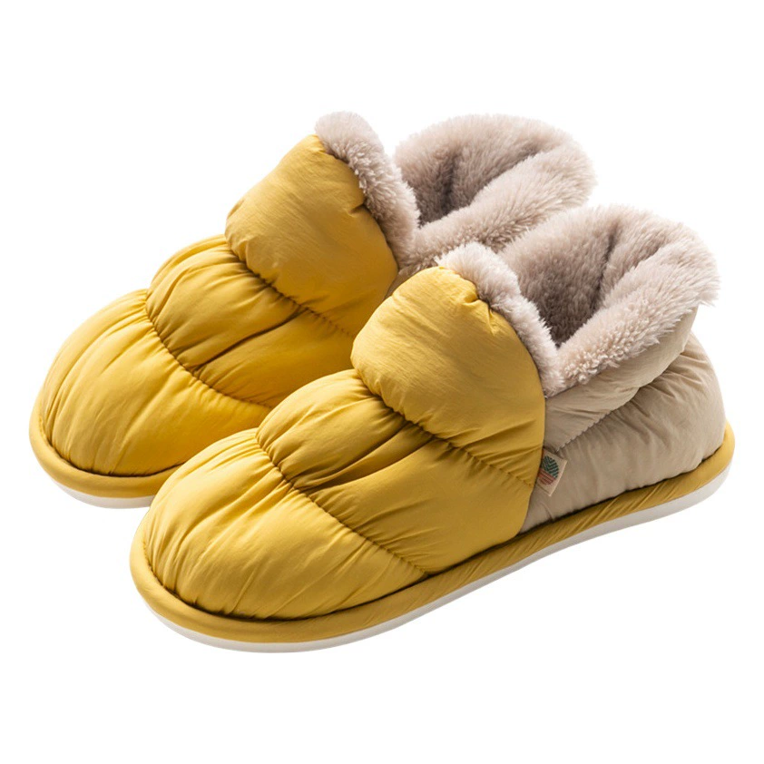 Пуховики, женские зимние утолщенные Нескользящие туфли из хлопка, женские теплые слипоны на флисовой подкладке, непромокаемые пуховые сапоги для женщин