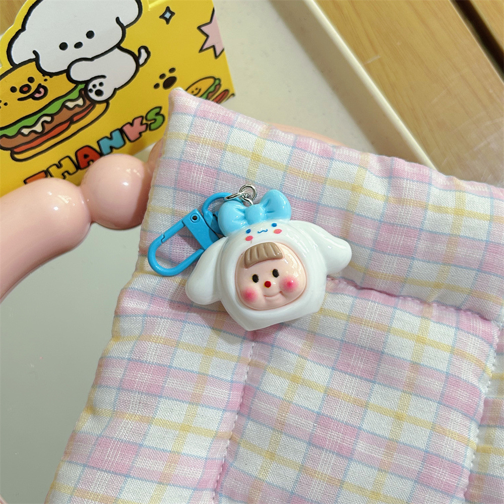 Lindo gran tridimensional multi-hermana Sanrio llavero ins dulce chica mochila colgante novias adornos de regalo
