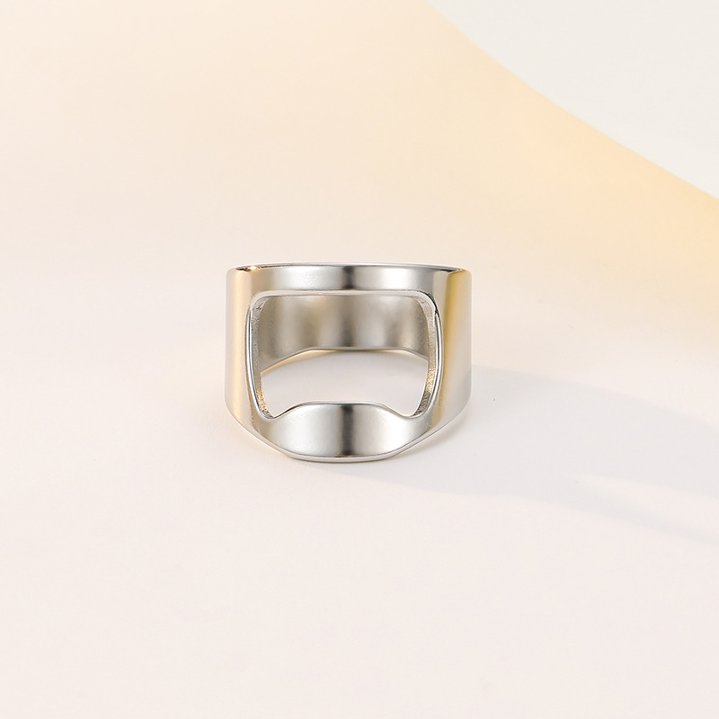 17g Weight Rings Classification 1 Piece Quantity 1 Piece Casual U Shape Titanium Steel Polishing Rings