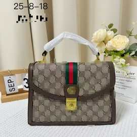 欧美大牌纯原双G老花手提斜挎包高级感女包秋冬新款百搭通勤单肩