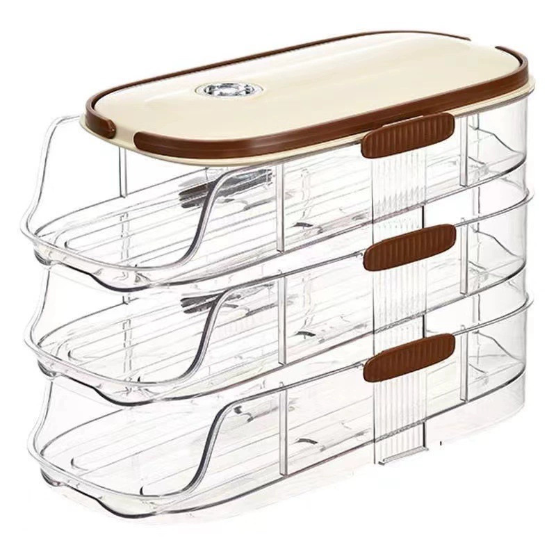 Refrigerator Storage Box New Model Home Kitchen Storage Rack Transparent Large Capacity Thickened Portable Egg Box Custom-Made