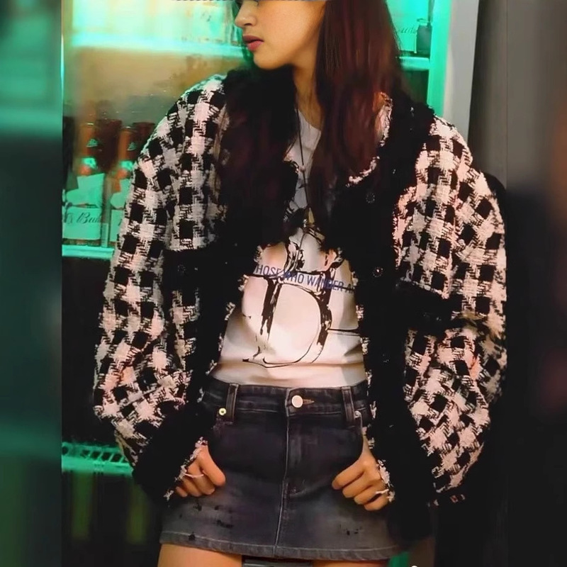 Special Offer! Autumn and Winter Tweed Houndstooth Jacket!