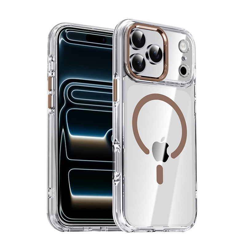 适用苹果17promax手机壳透明磁吸17pro保护套金属摄像头17Magsafe|undefined