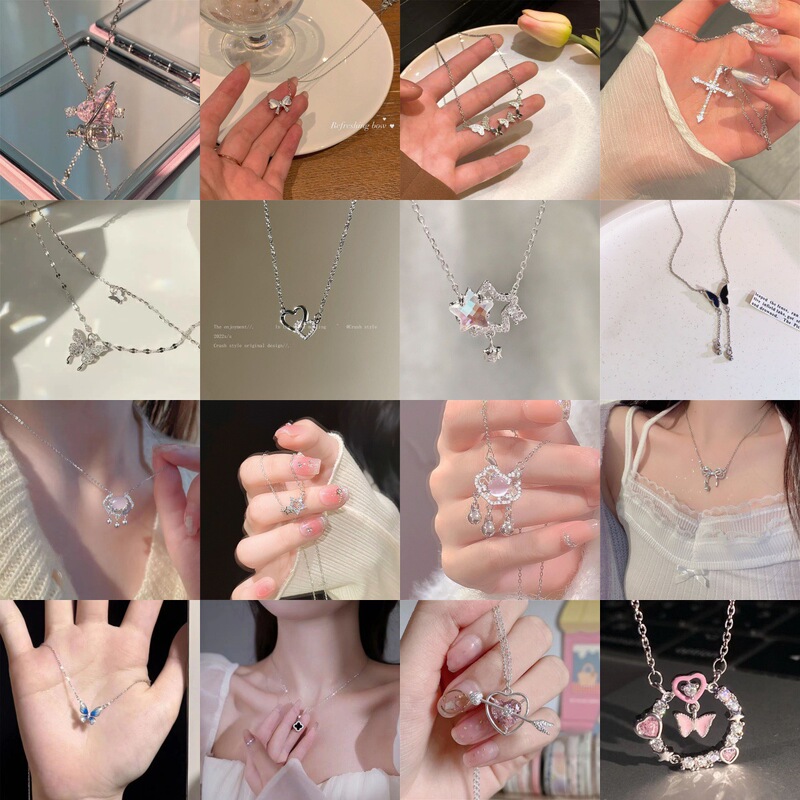 [No. 1] Light Luxury Necklace, Sweet Heart Clavicle Chain, Niche High-End Necklace, Ins Student Exquisite