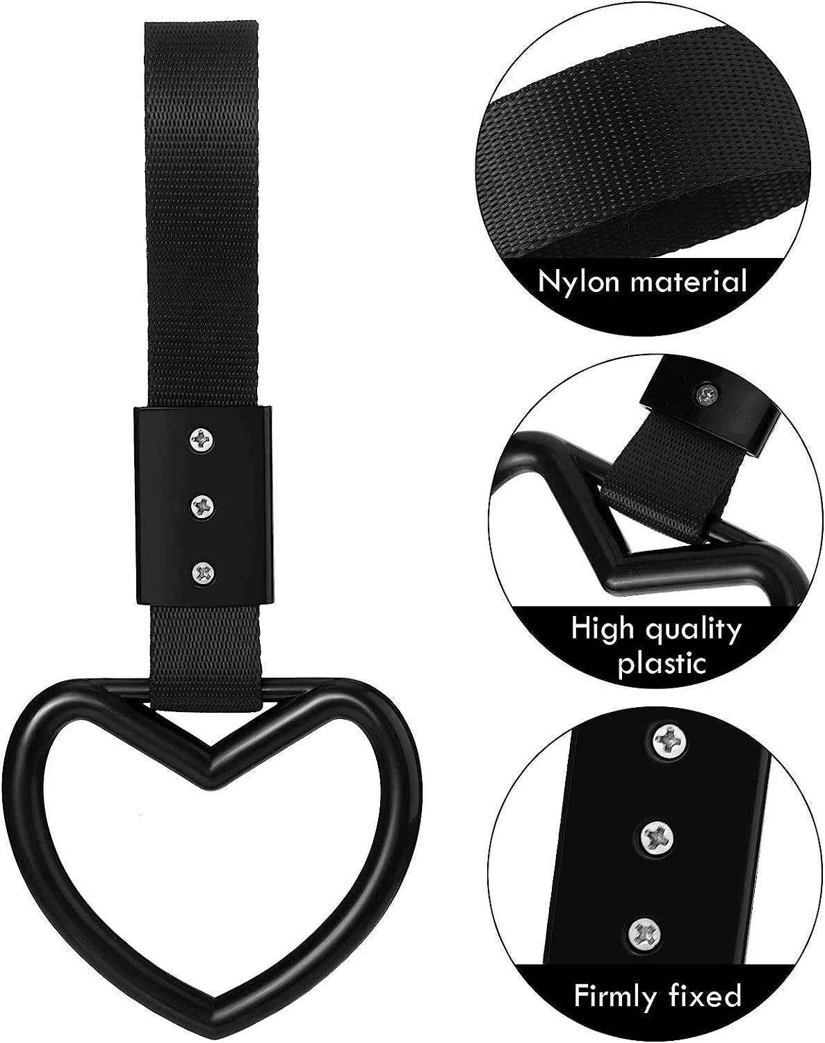 Декоративное предупреждающее кольцо JDM в форме сердца для автомобиля, статическое, для заднего бампера, универсальное, с ручкой для тяги