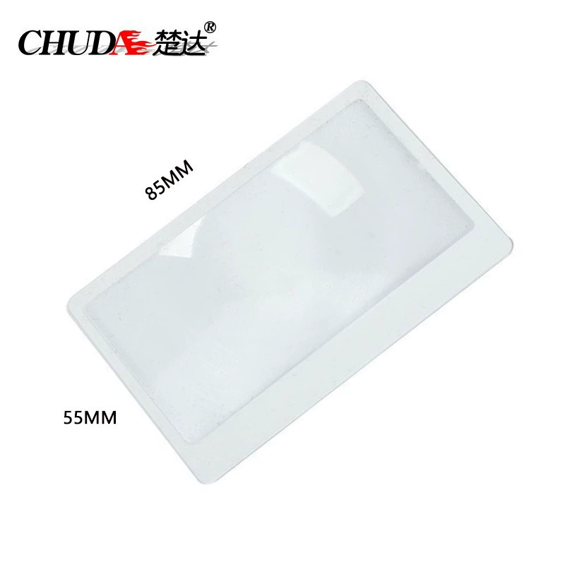 Chuda 85*55 мм портативная визитная карточка из ПВХ увеличительное стекло прозрачная Закладка 3 раза тоньше карта рекламный подарок