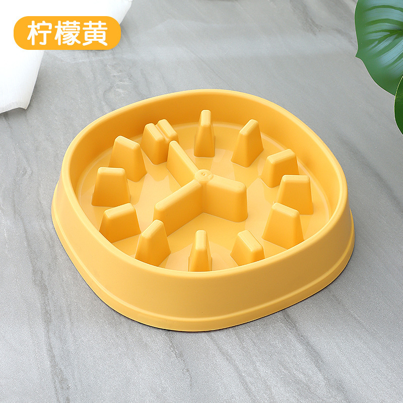 Al por mayor transfronterizo estilo casero anti-choke tazón de comida lenta pp hueso de plástico anti-choke comida lenta tazón de comida para mascotas tazón de fuente de perro suministros