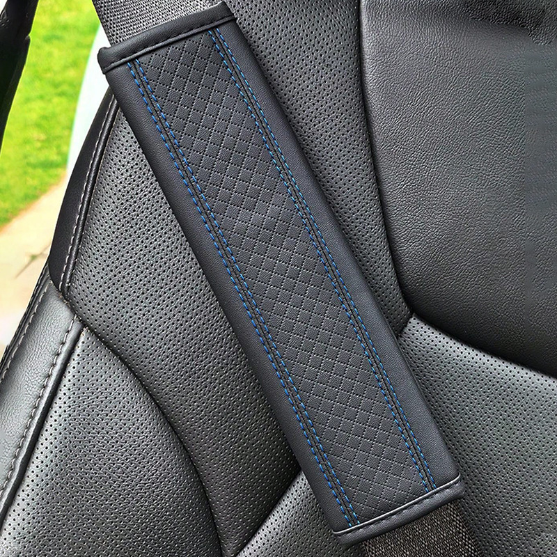 Car Seat Belt Shoulder Protector Artificial Leather Seat Belt Sheath Summer High-End Shoulder Cover Seat Belt Protective Cover