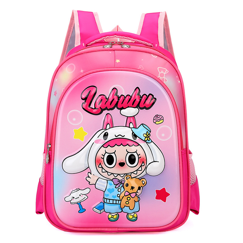 labubu mochila de hombro mochila de tela para niños mochila de jardín de infantes de gran capacidad coreana mochila de niños y niñas mochila de estudiantes