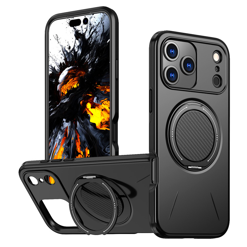适用iPhone17Promax手机壳旋转阻尼磁吸支架苹果16Pro壳派保护套|undefined