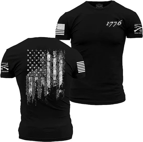 European and American men's wear wish new Independence Day themed printed short-sleeved T-shirt