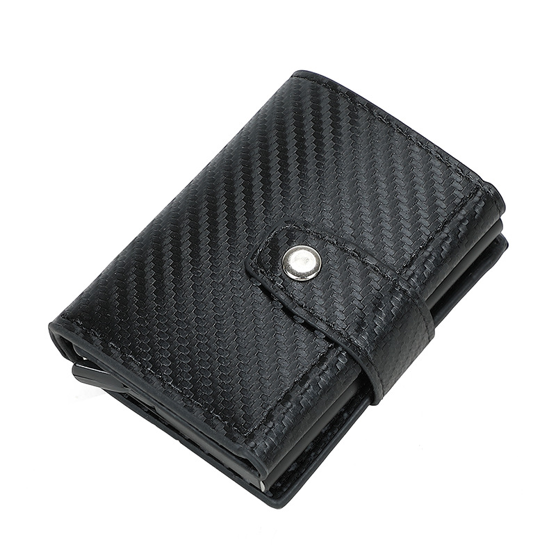 Europa y los Estados Unidos transfronterizos multi-tarjeta bolsa de almacenamiento neutro anti-magnetizado tarjeta de resorte automática RFID bolsa de cartera de hombre en uno