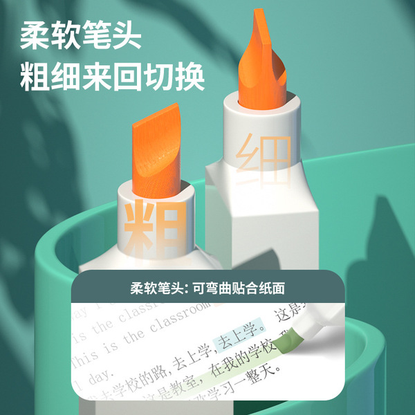Deli Highlighter Stroke Highlighter Fluorescent Marker Students with…