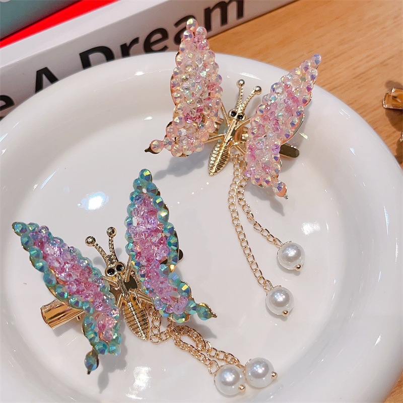 Simple Style Butterfly Alloy Rhinestone Plating Hair Clip 1 Piece display picture 3