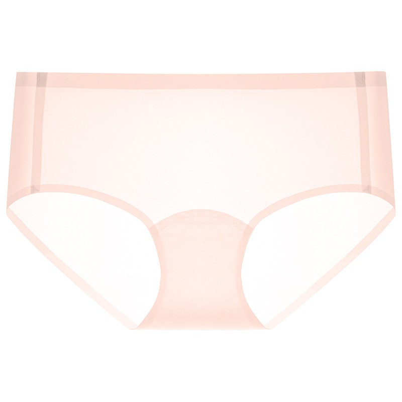 Verano sin costuras, estilo delgado, sin caderas, hilo de hielo, yoga, fitness, entrepierna antibacteriana, cintura media, cadera, calzoncillos para mujer