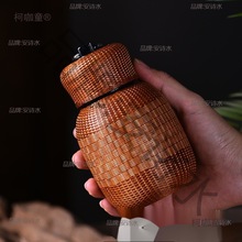非遗手工竹丝304不锈钢全包保温杯创意迷你便携旅行茶杯车麦太保