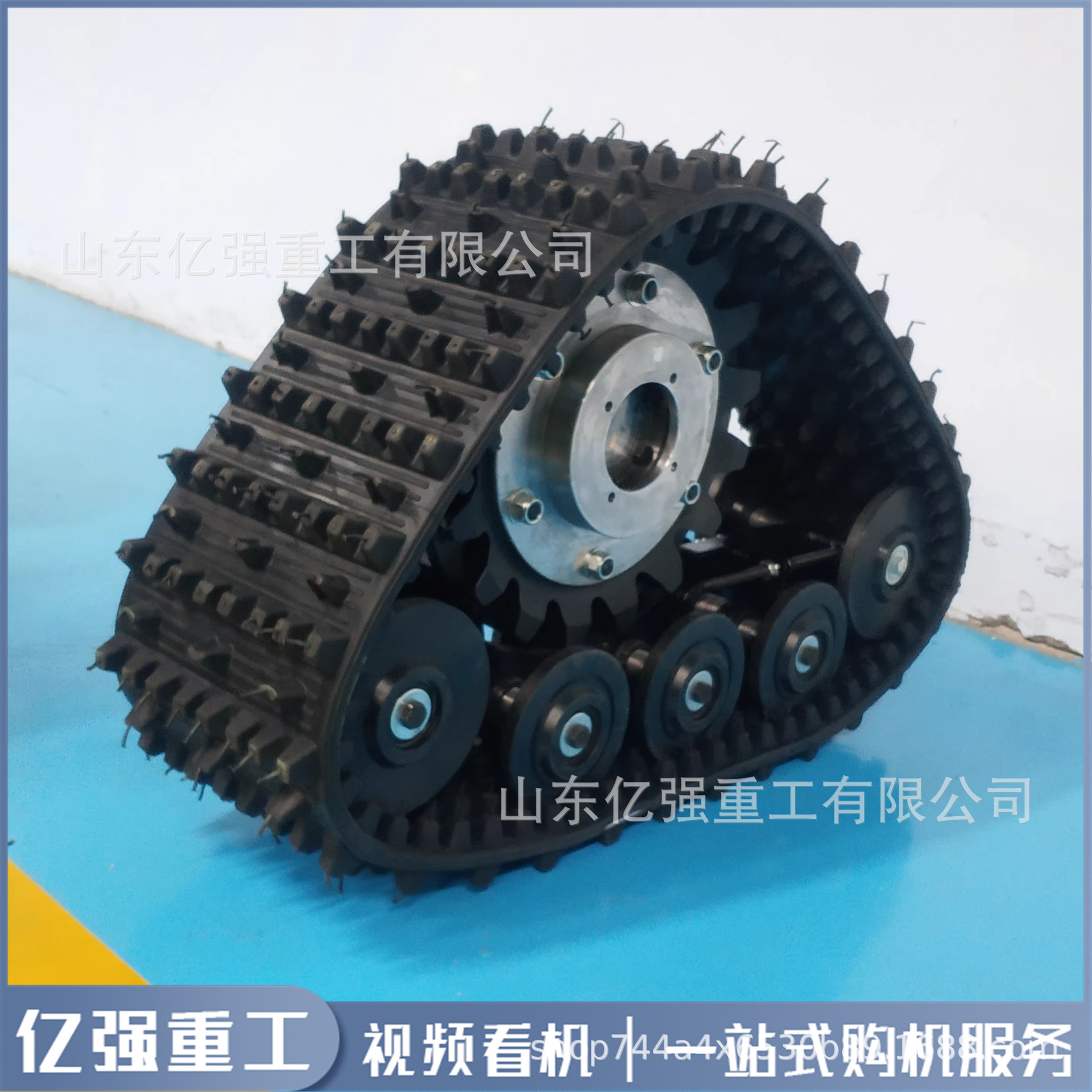 农用拖拉机改装三角履带底盘沙滩车轮胎改装防滑型三角形履带总成