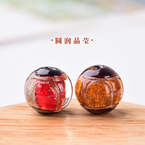 Sandalwood Agate Bead Bracelet and Necklace DIY Ancient Gold Wire Bead Wholesaler Beads Accessories Zibo Boshan