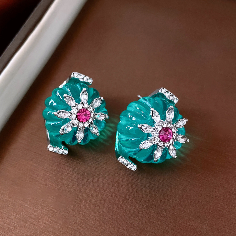 Medieval vintage diamantes geométricos oval pendientes collar ligero lujo nicho cadena clavícula juegos de joyería retro