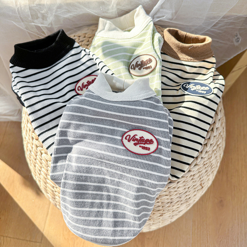 Pet Spring and Summer Teddy Bitter Bear Puppy Cat Puppy Clothes Small Puppy Vest Vintage Vest