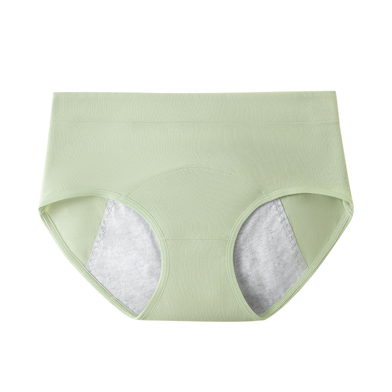 Fisiología de algodón puro para damas, período menstrual, antibacteriano, tres capas, a prueba de fugas, cintura media y alta, bragas triangulares especiales para tías