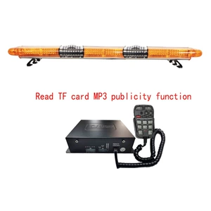 LED Roof Warning Light Long Row Strobe Light 1.8m Car-mounted Strobe Light + Dual Horns + MP3 Siren 9400W