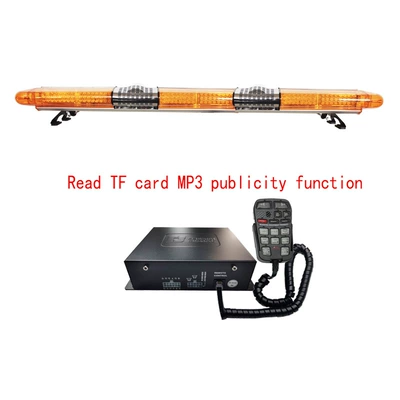 LED Roof Warning Light Long Row Strobe Light 1.8m Car-mounted Strobe Light + Dual Horns + MP3 Siren 9400W