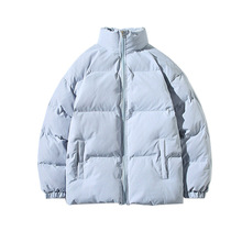 棉服男冬季棉衣外套宽松大码光版立领加厚棉服宽松百搭保暖面包服