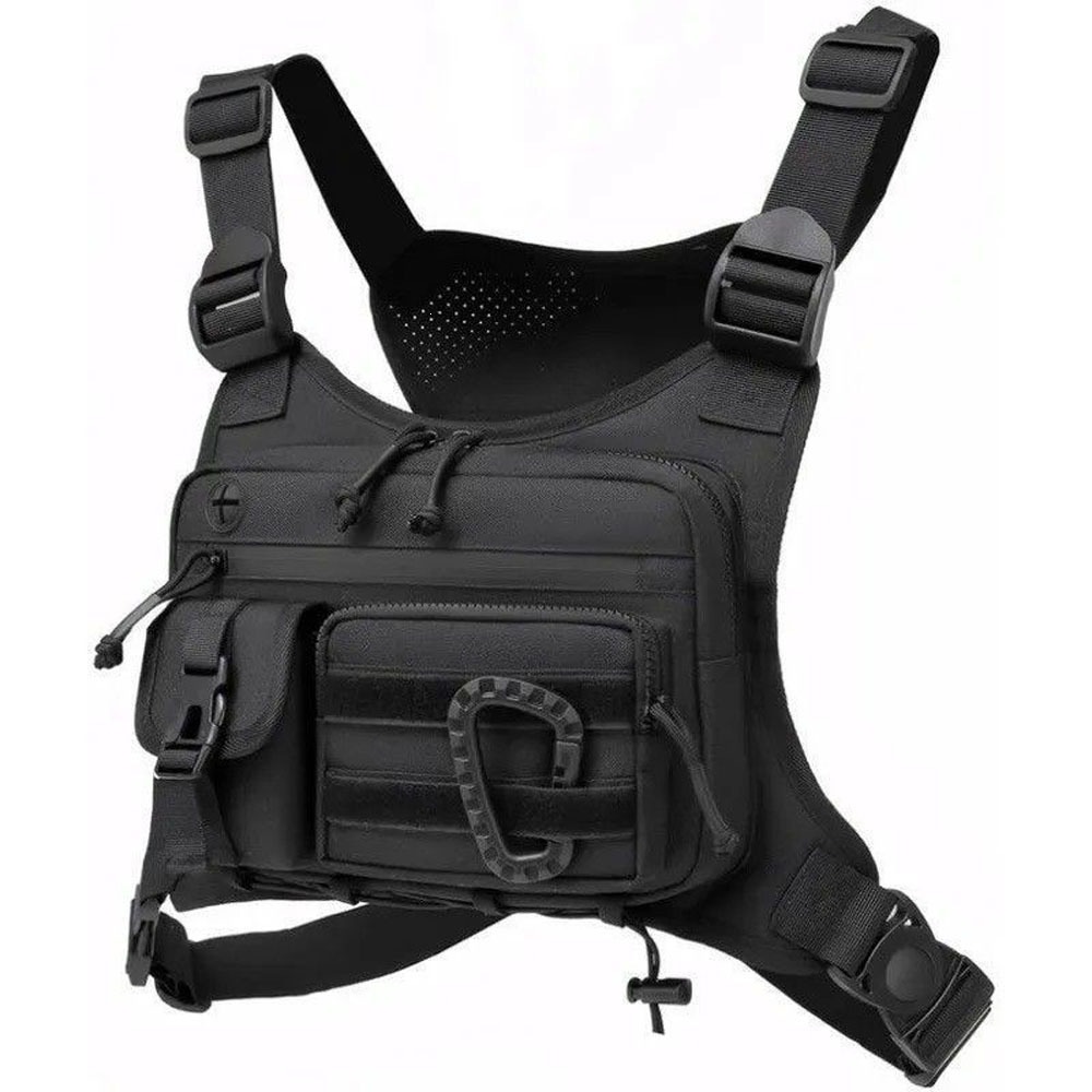Cross-Border Functional Men's Chest Bag, Outdoor Cycling Multi-Functional Vest Bag, Waterproof and Wear-Resistant Sports Vest Bag