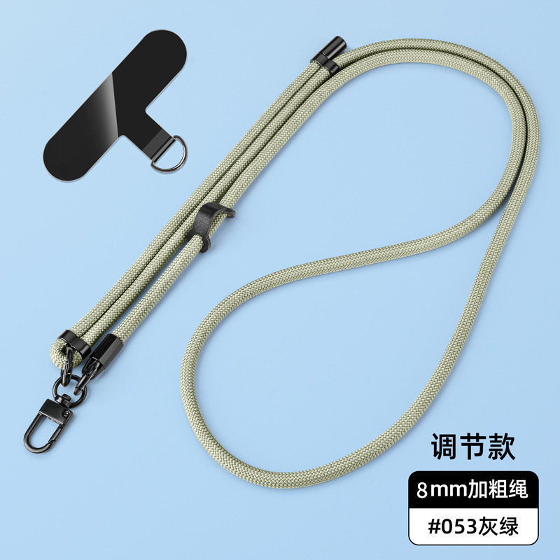 Cordón para teléfono móvil de 8mm, cuello colgante, mensajero, muñeca, eslinga de nailon resistente, cuerda anti-pérdida, longitud ajustable, espalda
