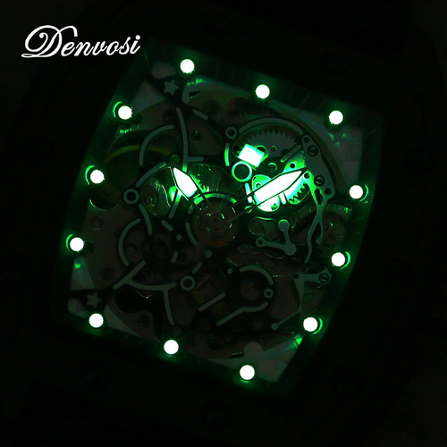 Danforth cross-border foreign trade barrel type silicone hollow waterproof mechanical watch men's watch women's mechanical watch manufacturer