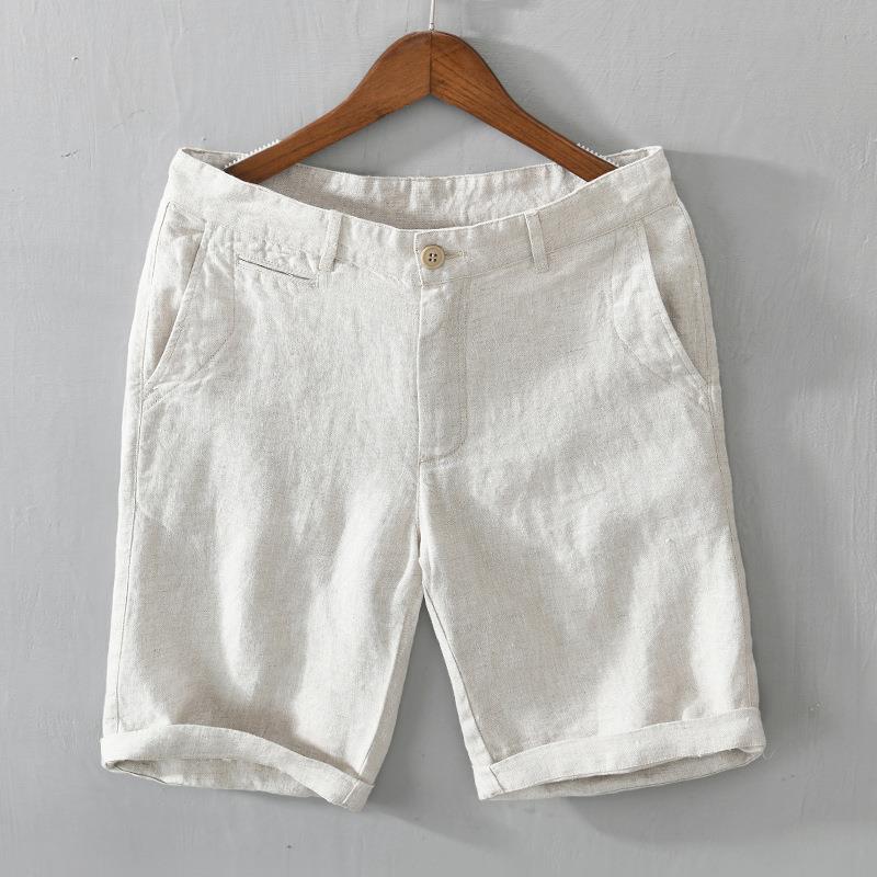 L8216 summer men's linen shorts loose casual beach casual pants men's a generation of hair