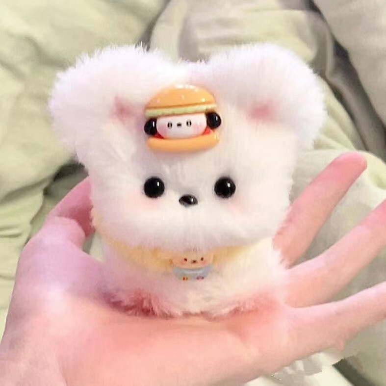 ツイストスティック子犬と猫完成品手作り DIY 材料パッケージ模造ウサギの毛ロングぬいぐるみギフトおもちゃ|undefined