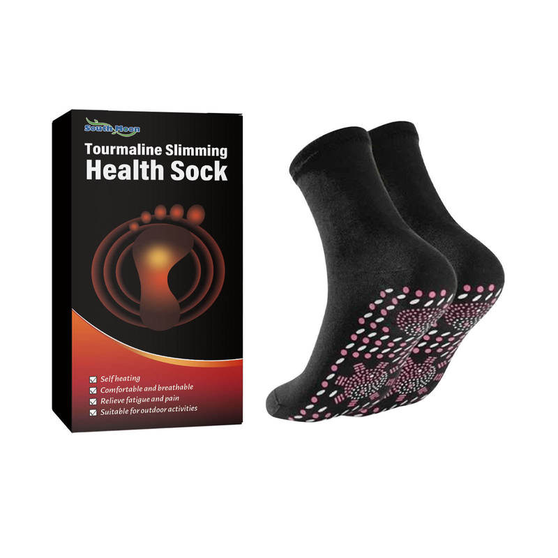 Wholesale Tourmaline Acupressure Self-Heating Shaping Lymphatic Slimming Health Magnetic Therapy Self-Heating Socks