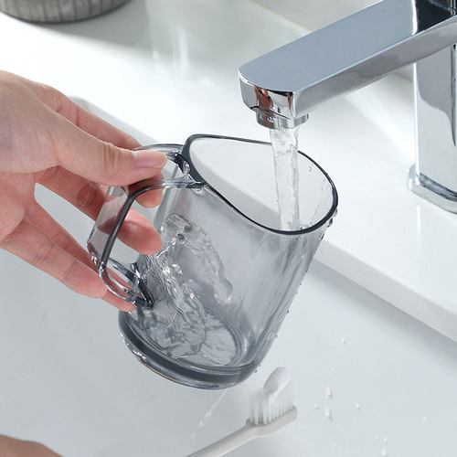Toothbrush and mouthwash cup, household oral hygiene cup, creative simple Insta-style bathroom cups for couples