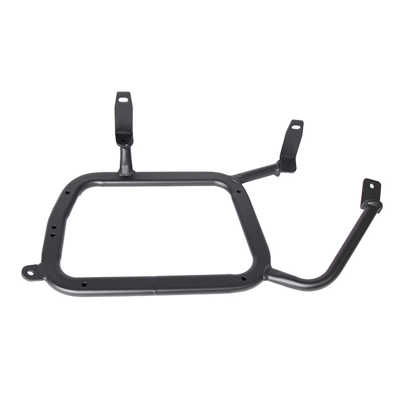 Aplicable a BMW F750GS F850GS marco lateral de acero al carbono derecho escudo tubo de escape caja lateral de aleación de aluminio marco de fijación de caja lateral
