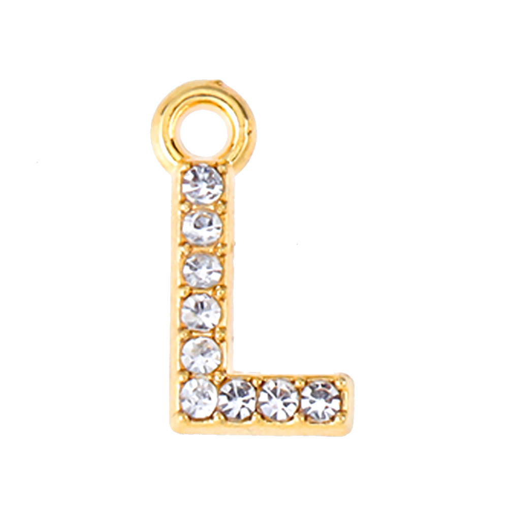53g Weight Pendant Jewelry Making Type 13mm Jewelry Making Size Artificial Diamond Inlay Material DIY Jewelry Accessories Classification 50 PCS/Package Quantity Alloy Material Letter Pattern Plating Design Elegant, Simple Style, Streetwear Style 50 PCS/Package 13mm Alloy Artificial Diamond Letter Pendant 18