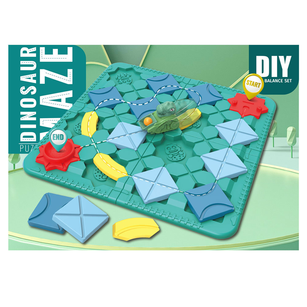 Educación Temprana DE LOS NIÑOS inteligencia DIY montado dinosaurio carretera construcción pista laberinto juguete ciencia y educación tallo Tire hacia atrás 118 pasar