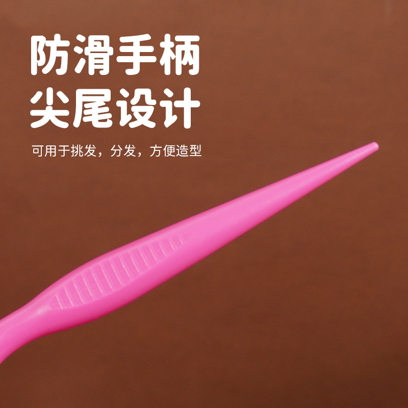 Puro melina de cerdo de nylon tres filas de cabello de noche sala de estudio de maquillaje bandeja de cabello de cola de punta cabello de cabello de estilo suelto grueso rizado peine