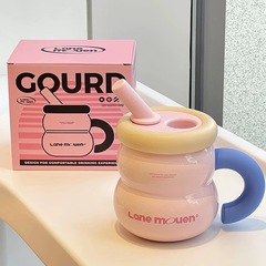LaneMouen 断熱カップガールズウォーターカップ 316L ステンレス鋼カップストローカップギフトボックス超大容量
