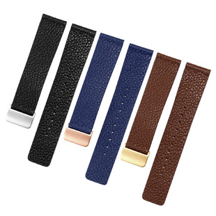 Spot wholesale ultra-thin leather watch with head layer cowhide litchi pattern 18/19/20/21/22mm quick release design