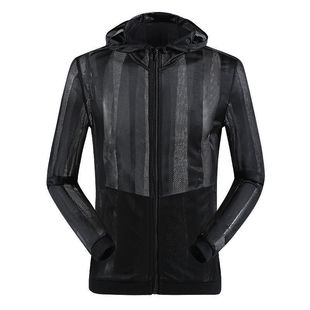 2025 Summer Cross-Border Men's Sun Protection Clothing Summer Style Hollow Ultra-Thin Breathable Outdoor Baseball Uniform Trendy Korean Version