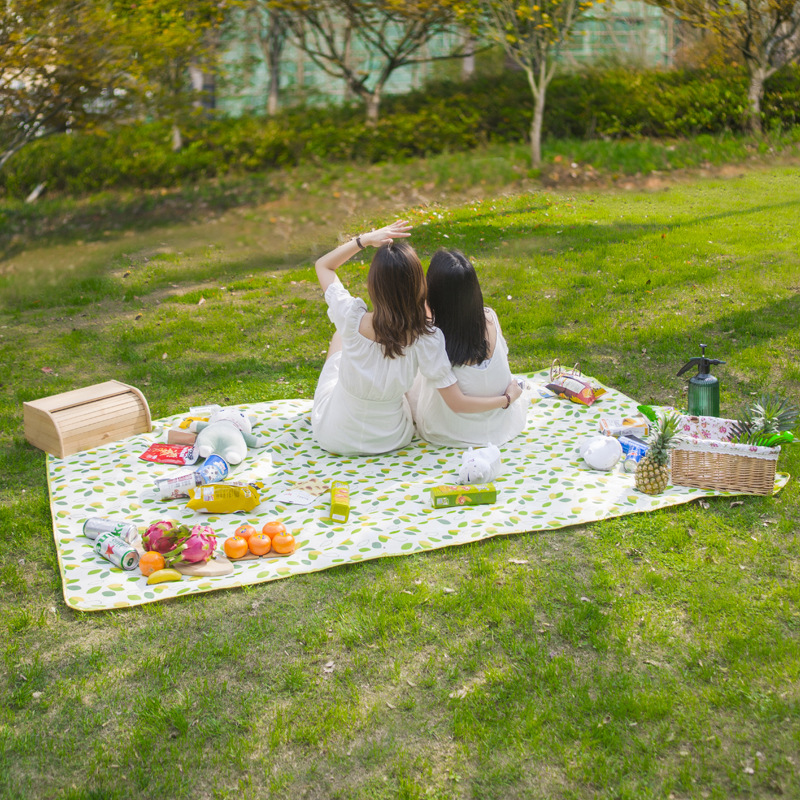 Alfombra de picnic estera a prueba de humedad engrosada picnic al aire libre camping playa tienda de campaña estera del piso impermeable estera del césped excursión portátil
