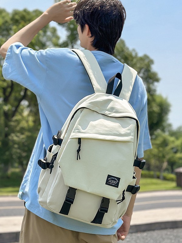 香港スタイルのレトロな男性と女性の同じスタイルのバックパック新しいシンプルで軽い通勤コンピュータバッグ大容量学生スクールバッグ|undefined