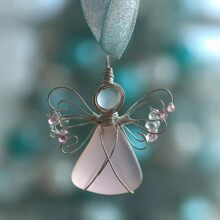 �羳Angel sea glass pendant �}�Q�亣���������ʹ�ֹ��p�����